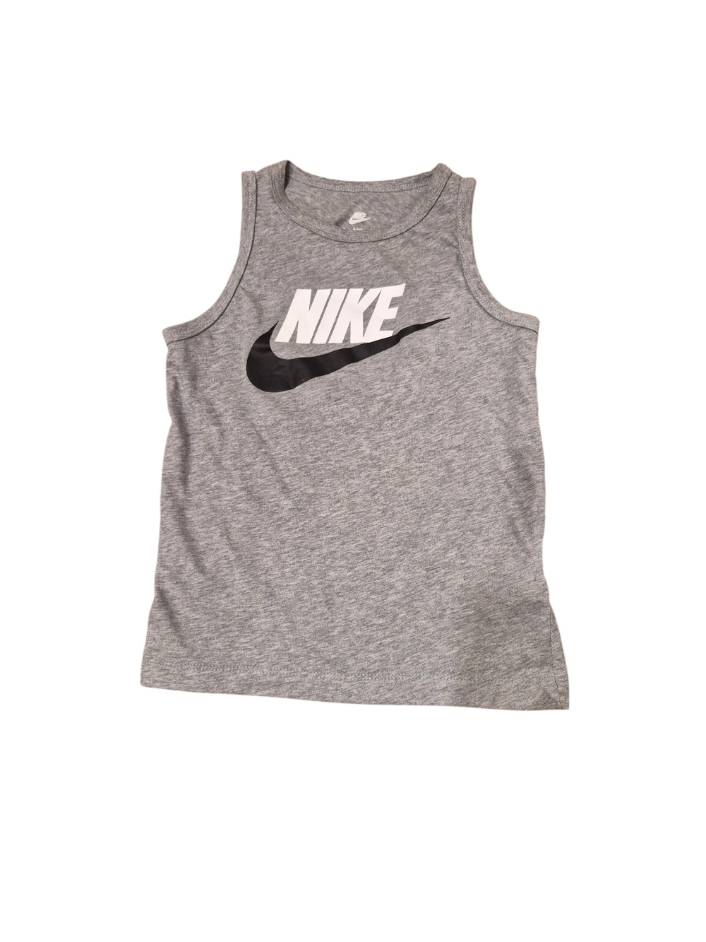 Nike Grey Tank Top with Black Swoosh and White Logo
